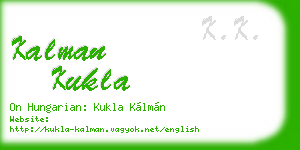 kalman kukla business card