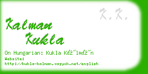 kalman kukla business card